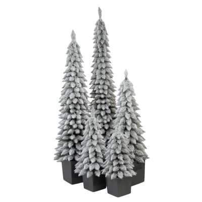 Choinka sztuczna  Świerk Zakopiański ośnieżony  w donicy Super slim